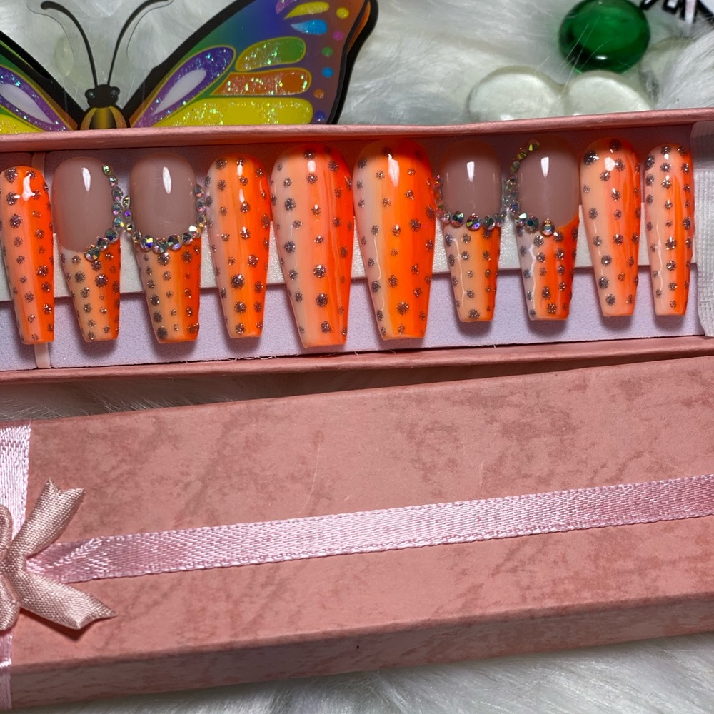 Orangering Press On Nails